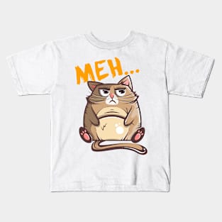 kawaii meh cat Kids T-Shirt